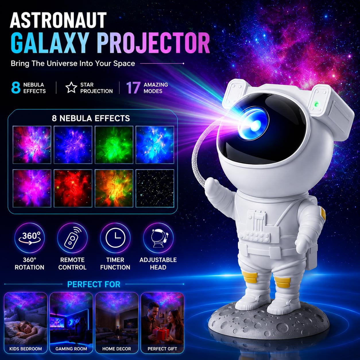 Astronaut Galaxy Projector