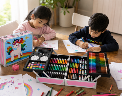 145-Piece Unicorn Art Set for Kids