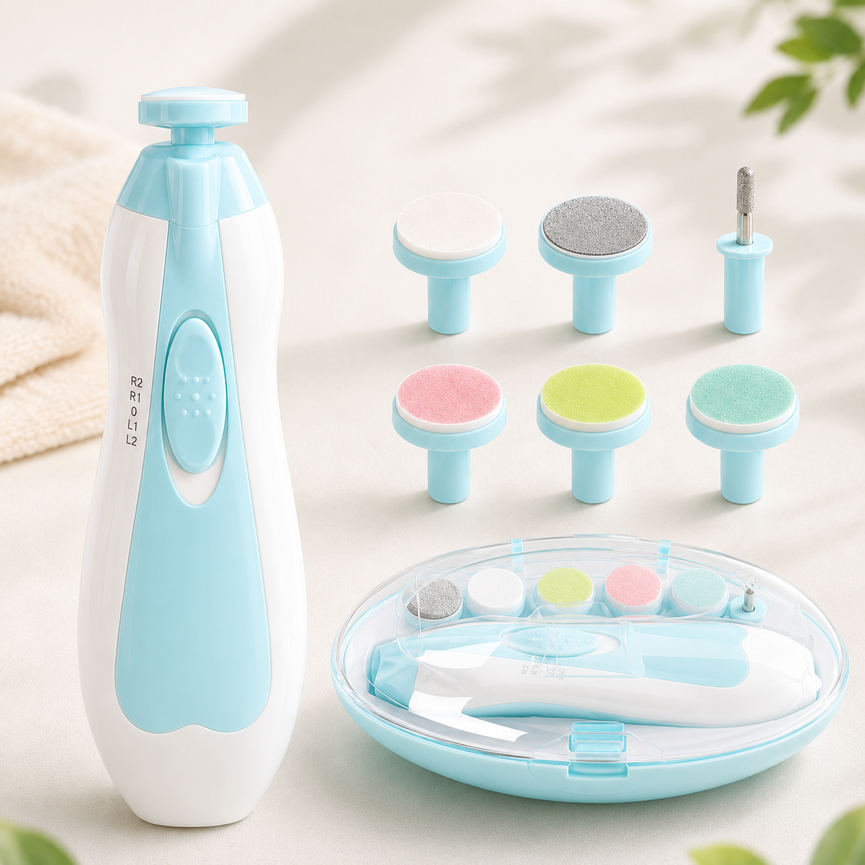 SafeTrim – Painless Electric Baby Nail Trimmer & Filer Set
