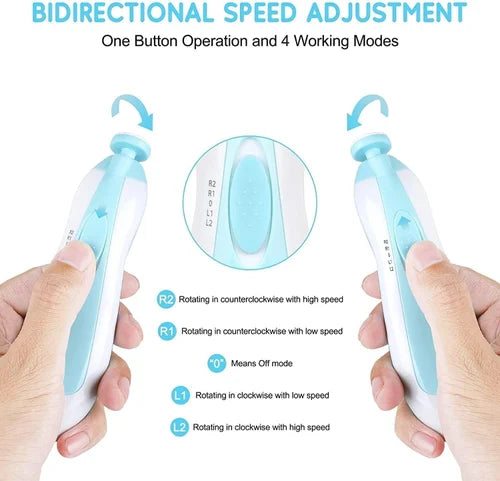 SafeTrim – Painless Electric Baby Nail Trimmer & Filer Set