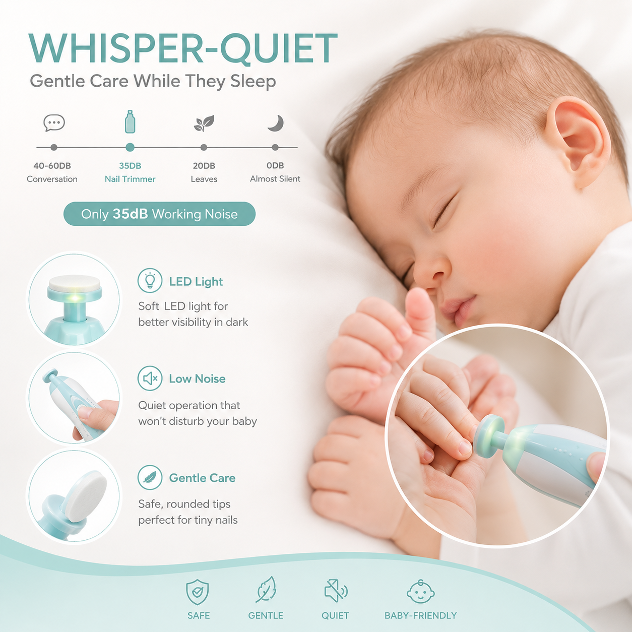 Electric Baby Nails Trimmer