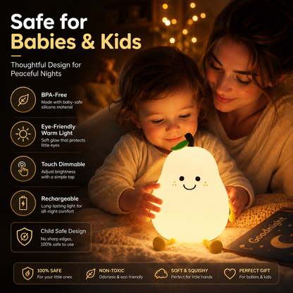 Cute Silicone Pear Shape Lamp